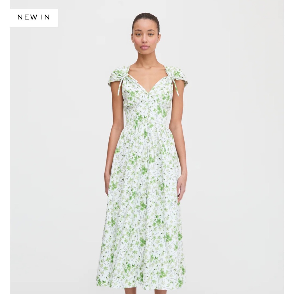 Hill House The Lucille Dress in Green Sweet Peas
